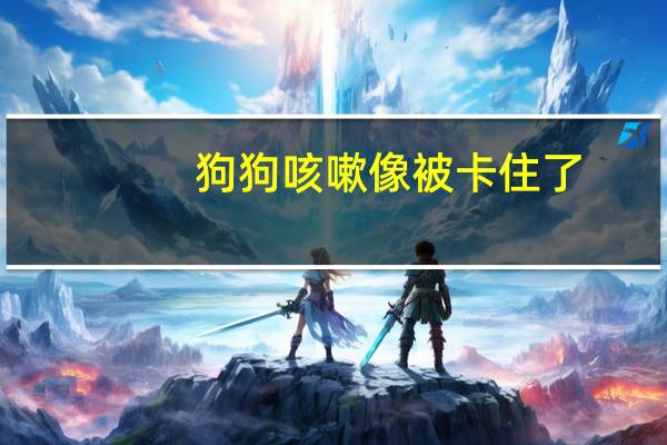 狗狗咳嗽像被卡住了
