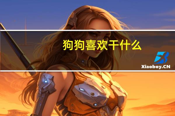 狗狗喜欢干什么