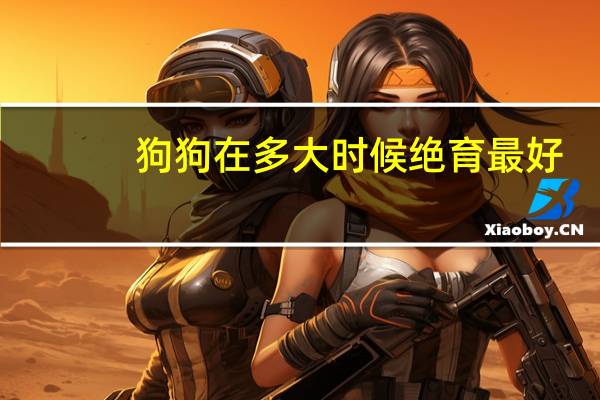 狗狗在多大时候绝育最好