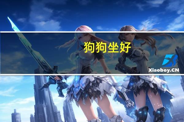 狗狗坐好