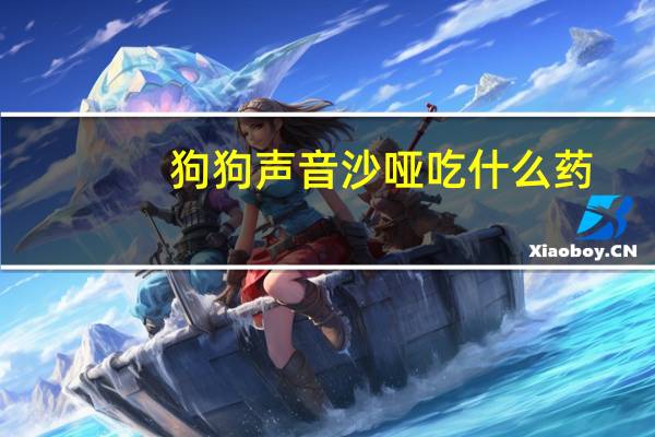狗狗声音沙哑吃什么药