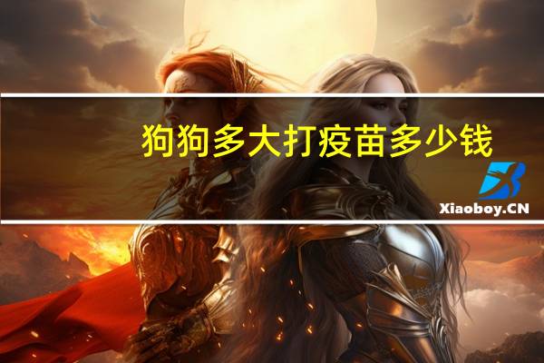 狗狗多大打疫苗多少钱