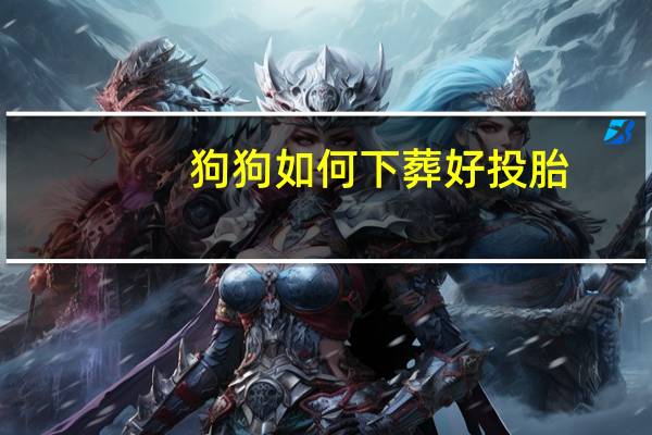 狗狗如何下葬好投胎