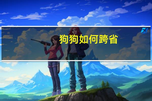 狗狗如何跨省