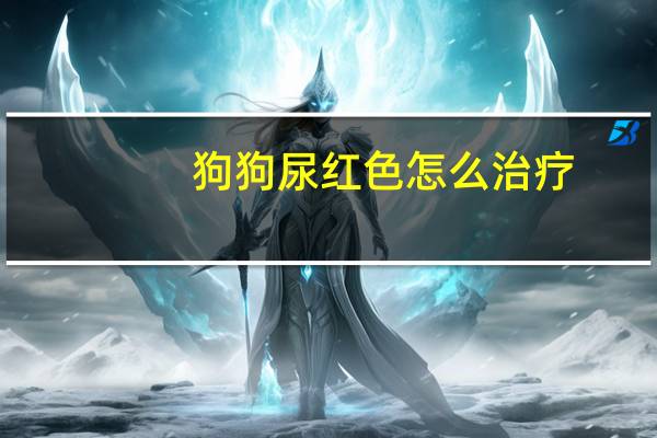 狗狗尿红色怎么治疗