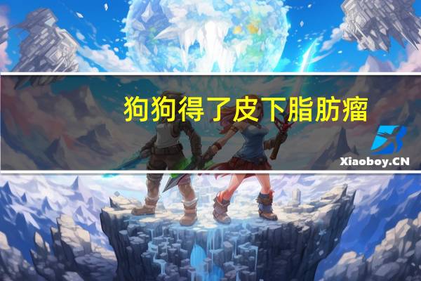 狗狗得了皮下脂肪瘤