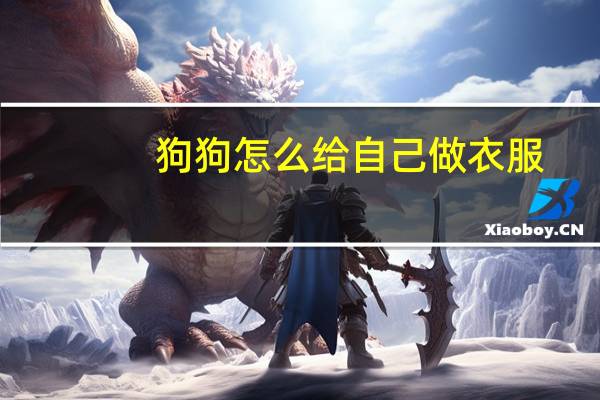 狗狗怎么给自己做衣服