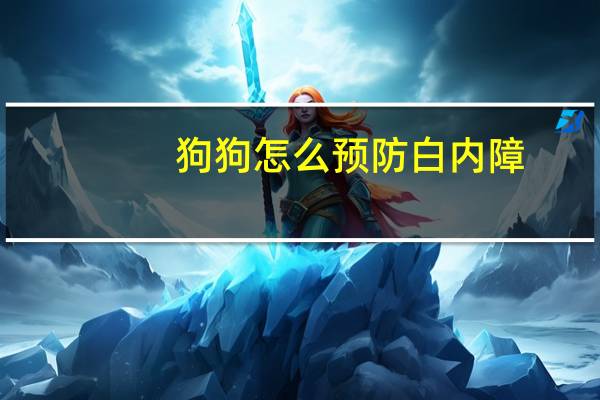 狗狗怎么预防白内障