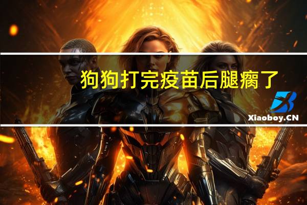 狗狗打完疫苗后腿瘸了