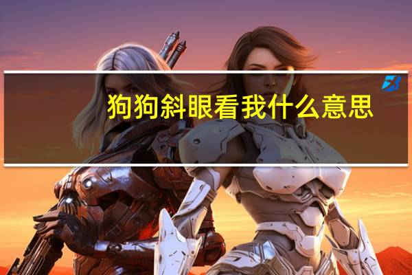 狗狗斜眼看我什么意思
