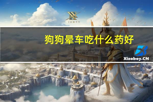 狗狗晕车吃什么药好