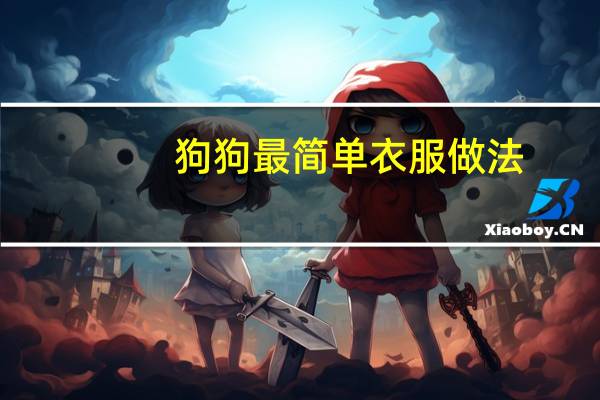 狗狗最简单衣服做法