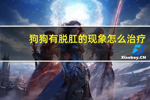 狗狗有脱肛的现象怎么治疗