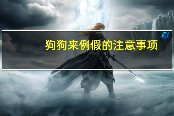 狗狗来例假的注意事项
