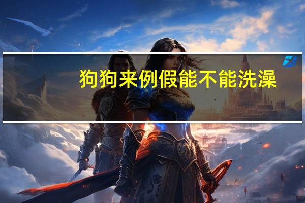 狗狗来例假能不能洗澡