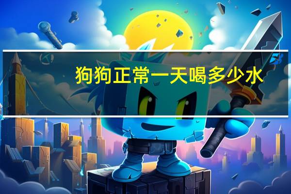 狗狗正常一天喝多少水
