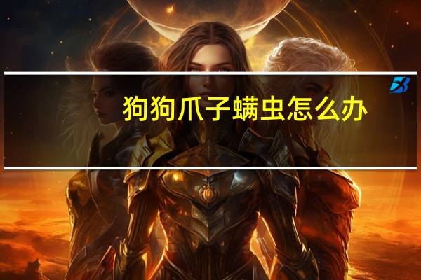 狗狗爪子螨虫怎么办
