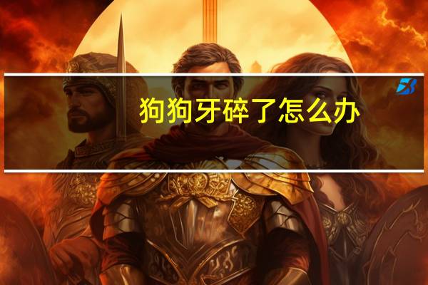 狗狗牙碎了怎么办
