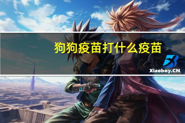 狗狗疫苗打什么疫苗