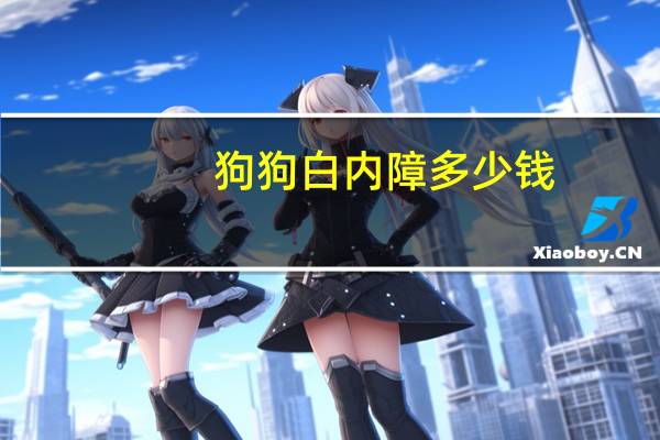 狗狗白内障多少钱
