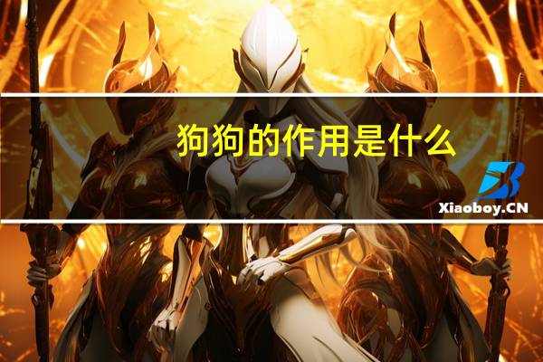 狗狗的作用是什么