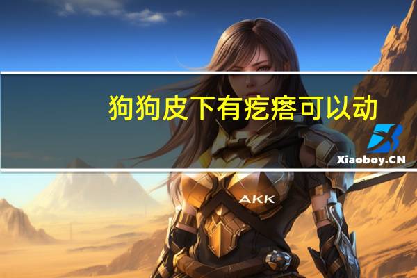 狗狗皮下有疙瘩可以动