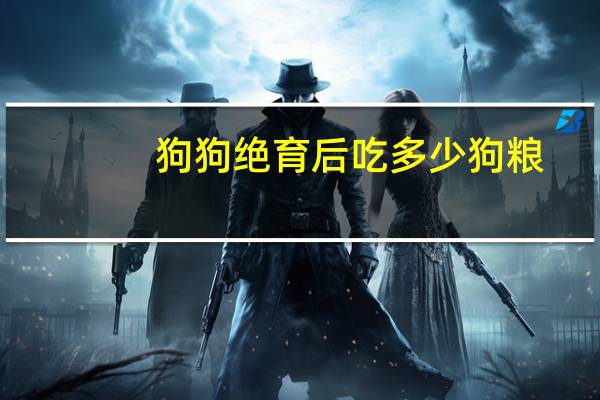狗狗绝育后吃多少狗粮