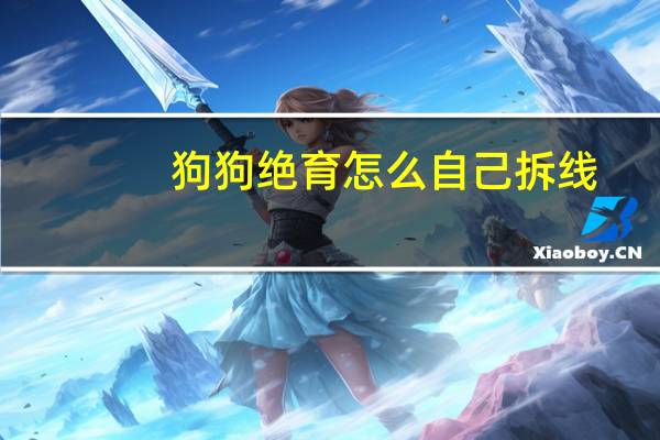 狗狗绝育怎么自己拆线