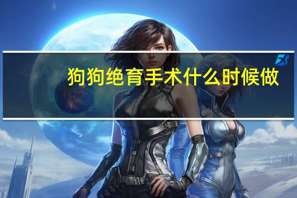 狗狗绝育手术什么时候做
