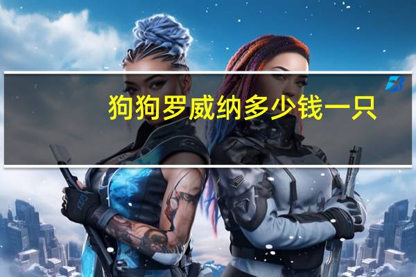狗狗罗威纳多少钱一只