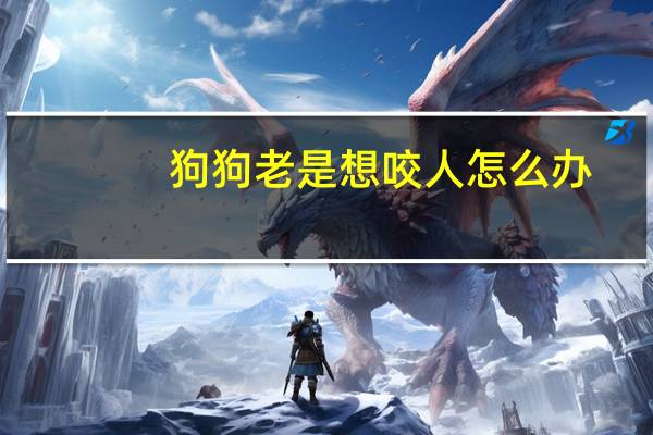 狗狗老是想咬人怎么办