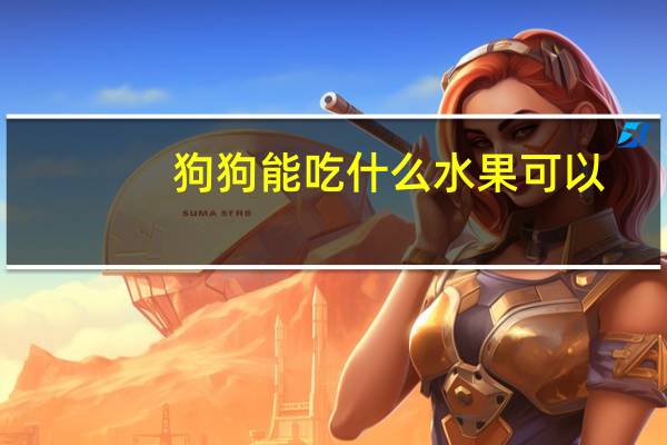 狗狗能吃什么水果可以
