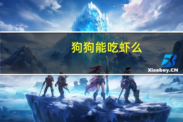 狗狗能吃虾么