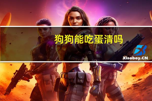狗狗能吃蛋清吗