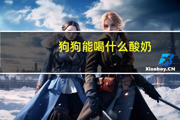 狗狗能喝什么酸奶