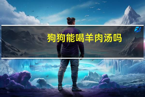 狗狗能喝羊肉汤吗