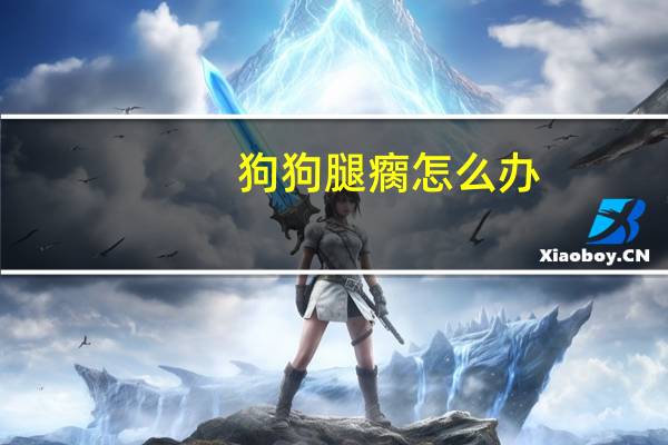 狗狗腿瘸怎么办