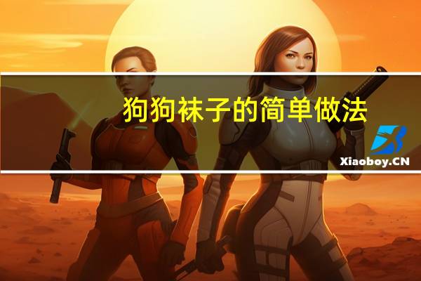 狗狗袜子的简单做法