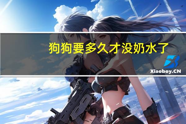 狗狗要多久才没奶水了
