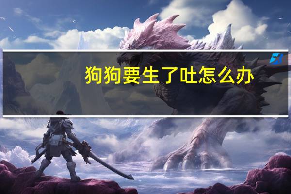 狗狗要生了吐怎么办