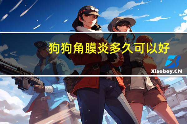 狗狗角膜炎多久可以好