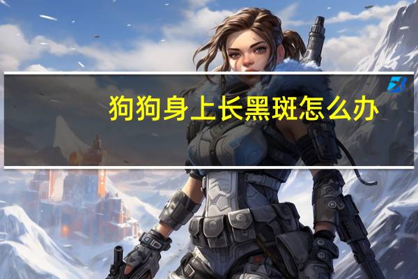 狗狗身上长黑斑怎么办