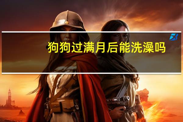 狗狗过满月后能洗澡吗