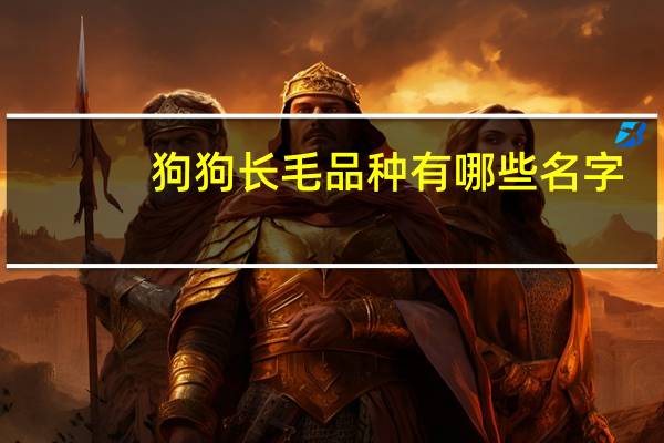狗狗长毛品种有哪些名字