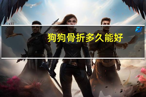 狗狗骨折多久能好