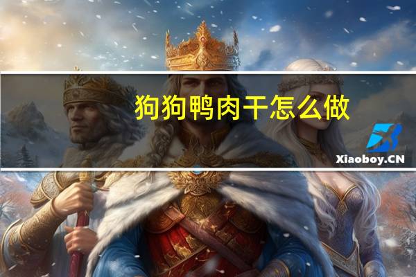 狗狗鸭肉干怎么做