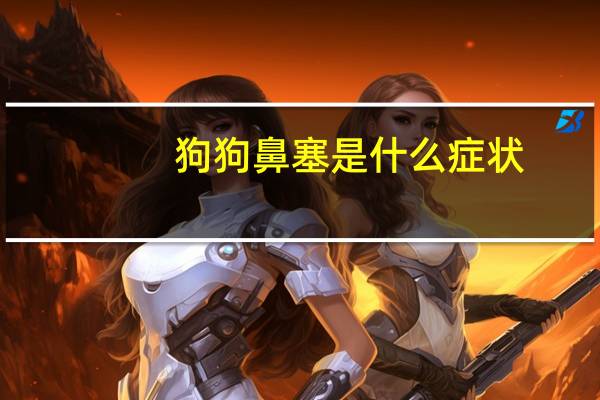 狗狗鼻塞是什么症状
