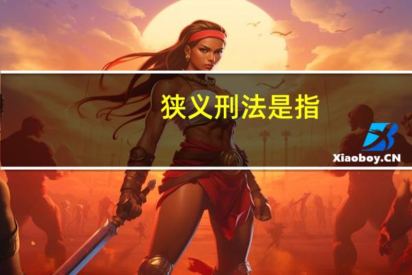 狭义刑法是指