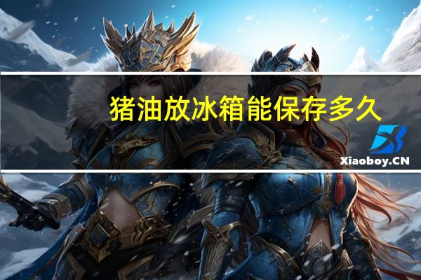 猪油放冰箱能保存多久