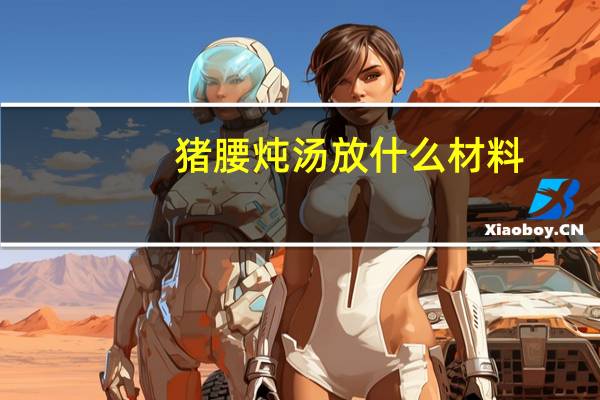 猪腰炖汤放什么材料